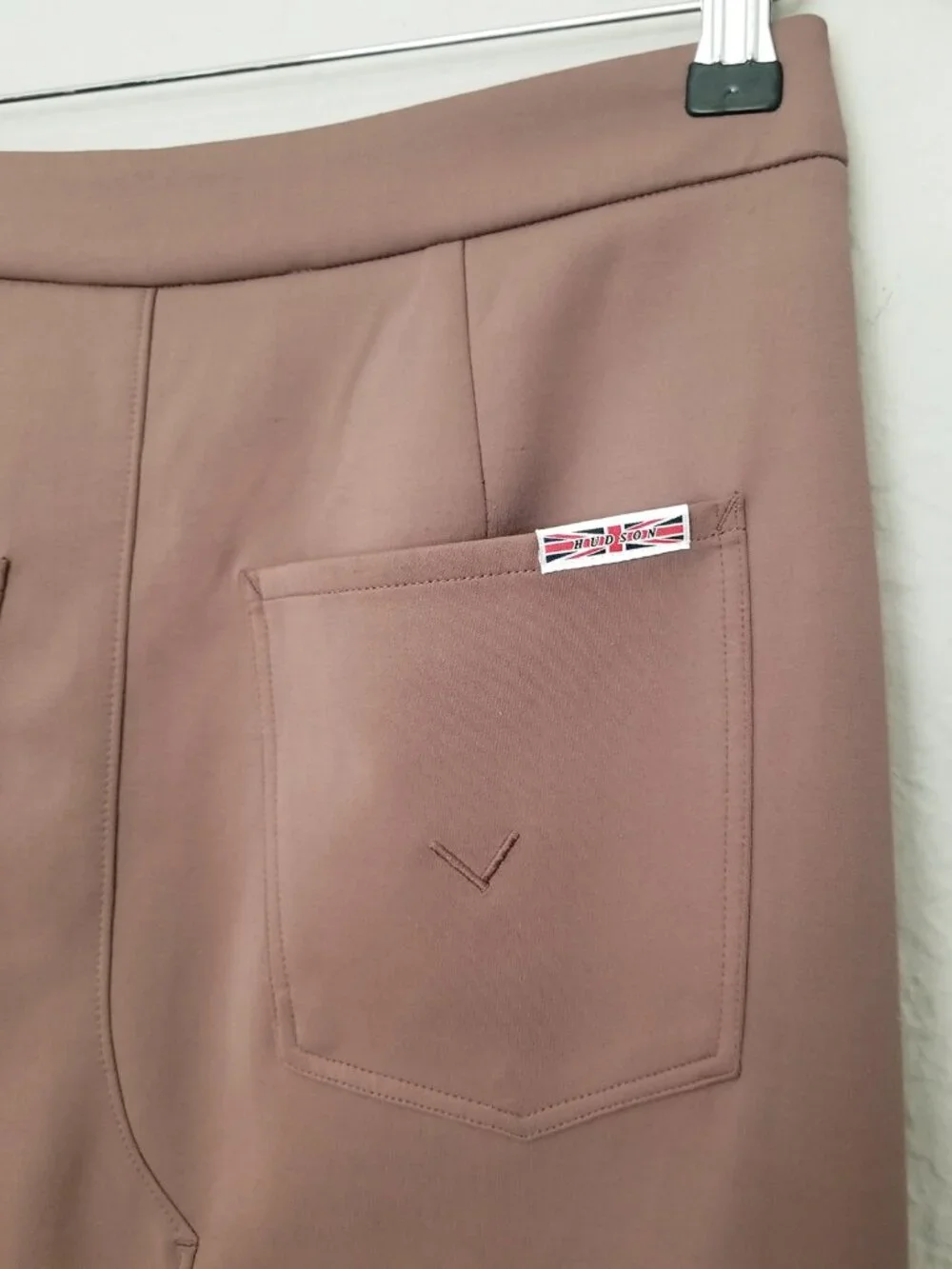 Hudson Jeans Women's XS Reconstructed Midi Skirt Deep Taupe Brown Stretch $185